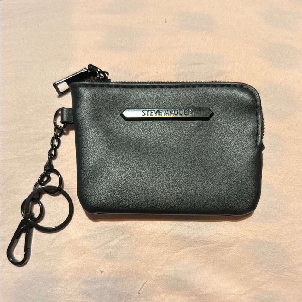 Steve Madden Charcoal Keychain Pouch